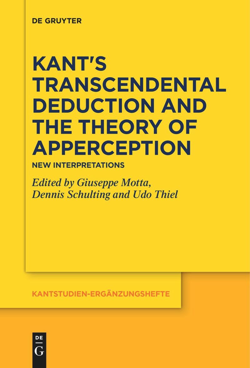 Kant's Transcendental Deduction and the Theory of Apperception